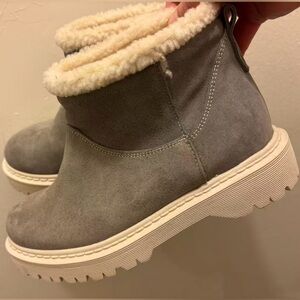 Gray Ankle Boots
